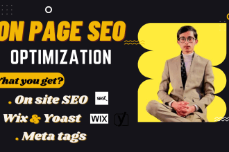 do on site SEO service for wix yoast and squarespace