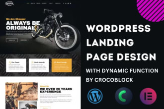 create landing page for your products with wordpress and elementor