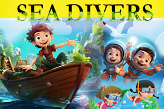 design ebook cover front back storybook illustration