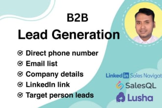 do b2b lead generation direct phone, linkedin leads