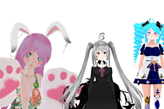 model custom 3d character furry nsfw anime avatar for vrchat