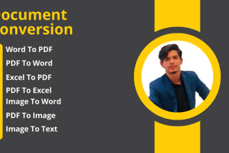 convert PDF to word job and word to PDF convert