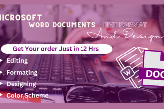 create, design, edit and format microsoft word documents