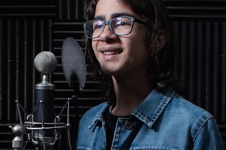 record teenager boy voiceover in english with latin accent