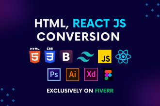 convert psd to react, figma to react, and xd to react