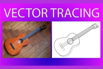 do vector tracing line draw and 3d logo