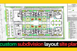 create custom subdivision layout site plan in autocad
