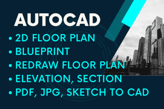 convert pdf, jpg, blueprints, sketch into cad, dwg, autocad