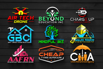 do modern unique 3d business logo design and redesign
