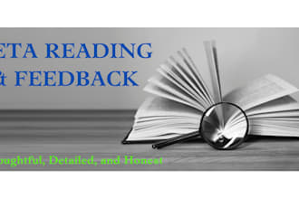 beta read and provide specific feedback on your writing