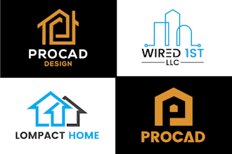 do property, construction, home, building logo design