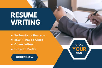 write and upgrade your resume, cv, cover letter, linkedin