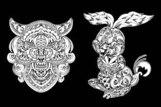 make design a custom tribal and ornamental