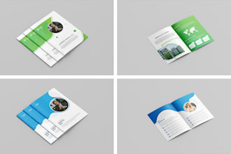 design professional bi fold brochure and tri fold brochure