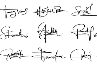 do hand writing, unique, cursive, autograph logo