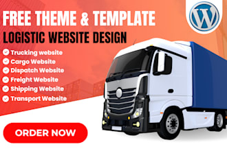 create logistics cargo trucking transport moving company website