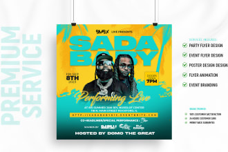 do stylish concert, nightclub, party flyer, or event flyer design within 5 hours