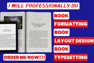 do book formatting for your romance novel, book typesetting, book layout design