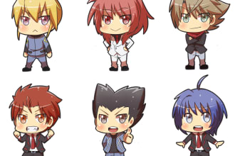 draw cute kawaii chibi anime for emote, avatar, sticker