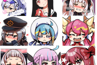 draw cute kawaii headshot anime picture in 1 day delivery