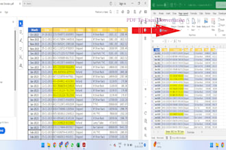 convert PDF into excel