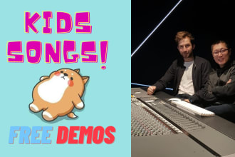 create cute catchy kids music or songs