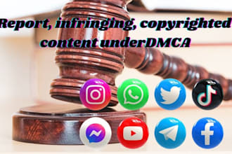 report to takedown copyrighted and leaked content under dmca