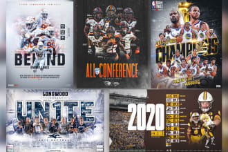 design a professional individual, team sport flyer or banner