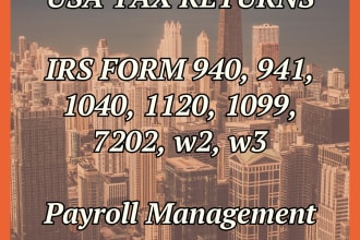 do individual tax returns form 940 941, 1040 1120 payroll w2