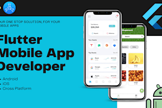 do flutter mobile app development for ios app and android app, with firebase
