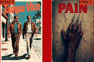 design 1980s retro book cover for kdp or self publishing, crime thriller, scifi