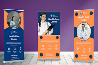 design custom roll up banner and backdrop design