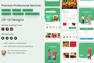 design wireframes, UI UX design for mobile apps, web apps, and dashboards