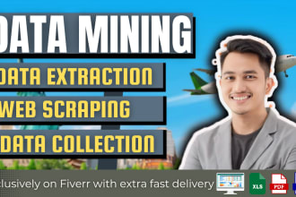 do data mining, data scraping, web scraping and data collection