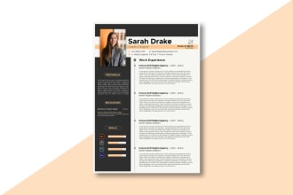 do modern resume design, cover letter and cv templates