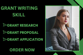 write grant proposal, grant research, grant application, business plan
