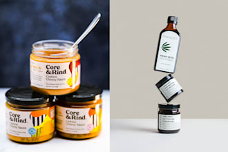 do product label design, sticker and product packaging design