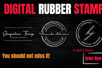 create digital rubber stamp with realistic appearance