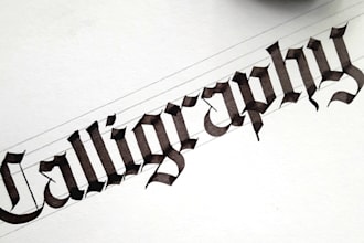 do gothic calligraphy for you