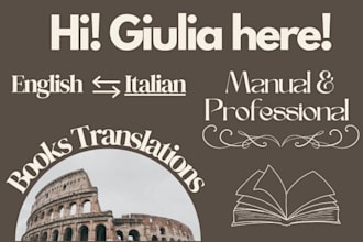 translate books from english to italian and viceversa