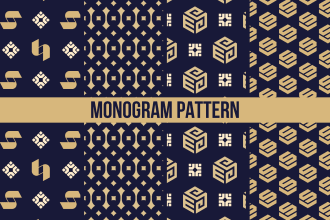 design a luxury monogram pattern design for your brand