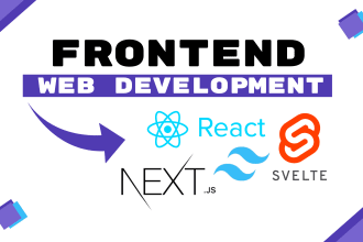 be your frontend developer with reactjs, nextjs, sveltekit and tailwindcss