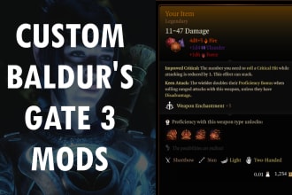 create custom baldurs gate 3 mods