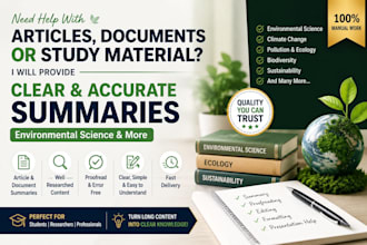 summarize environmental science articles documents