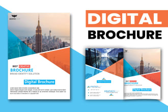do digital brochure, business flyer and trifold, bifold or post card