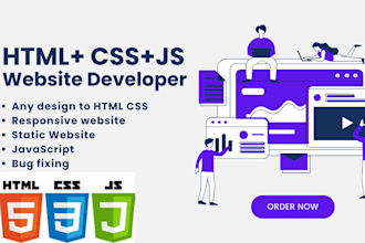 be your frontend HTML, CSS, javascript website developer,