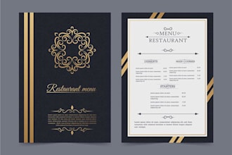design restaurant food menu card flyer