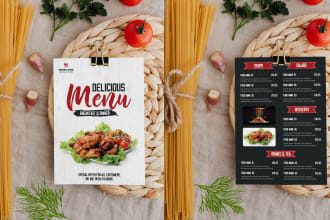 design restaurant food menu card flyer