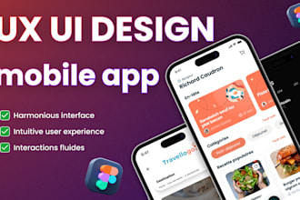 design great UX UI mobile app for IOS, android