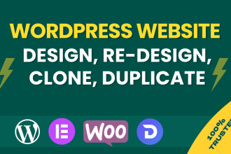 custom design or redesign wordpress website, clone website, revamp wordpress